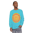 Colorful and intricate mandala design unisex long sleeve t-shirt for all genders