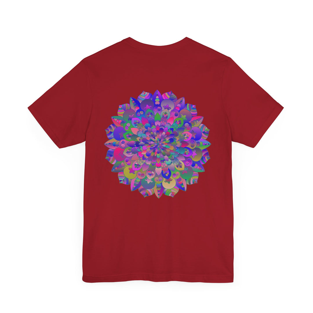 A beautiful and colorful Vibrant Mandala Tee symbolizing spiritual peace and harmony