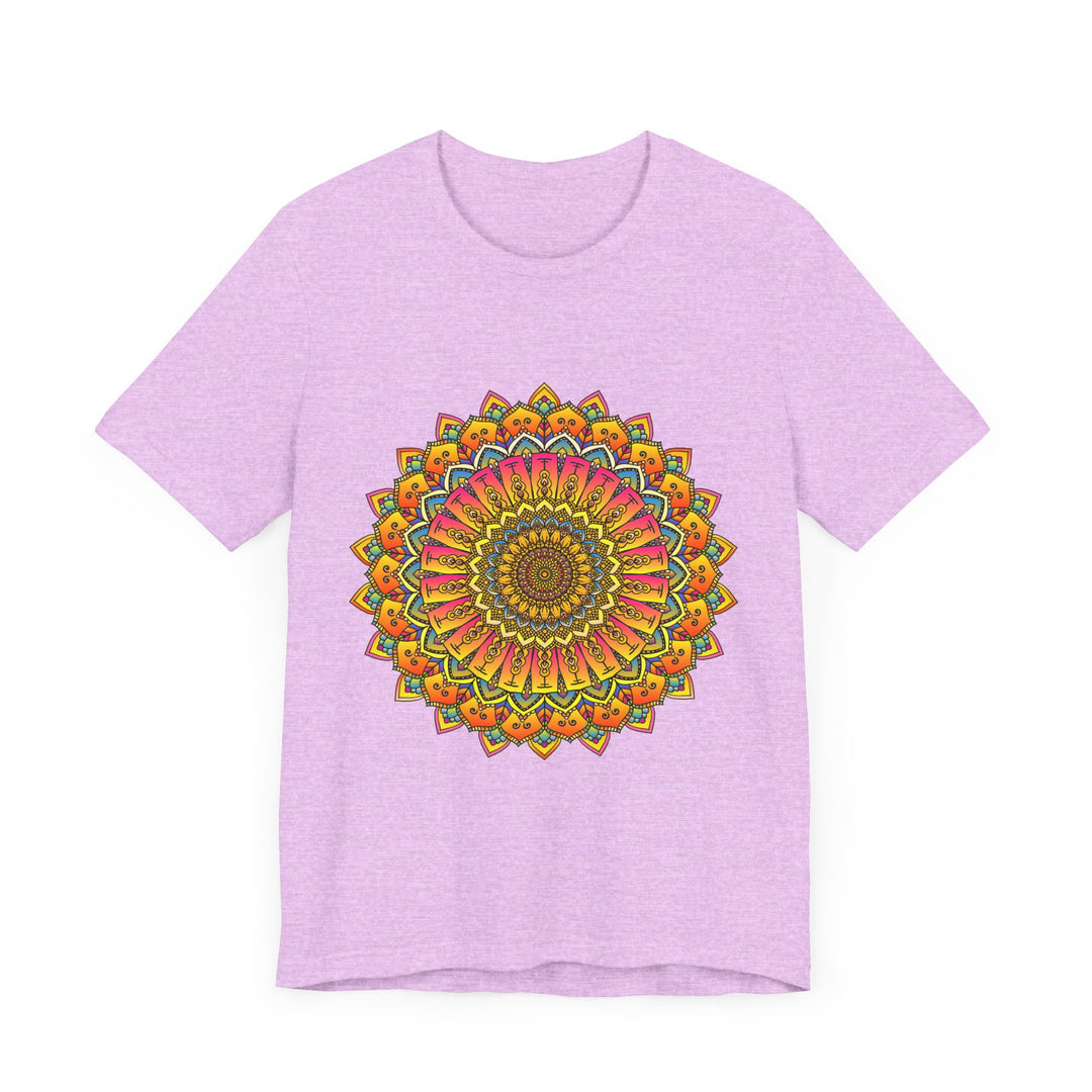 Vibrant Mandala Tee featuring a colorful and intricate spiritual art design