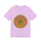 Vibrant Mandala Tee featuring a colorful and intricate spiritual art design