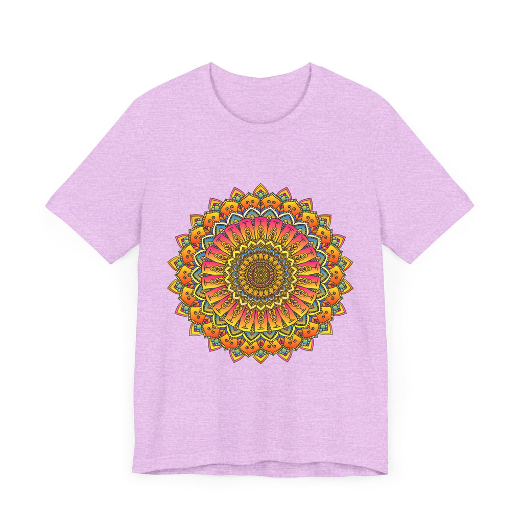 Vibrant Mandala Tee featuring a colorful and intricate spiritual art design