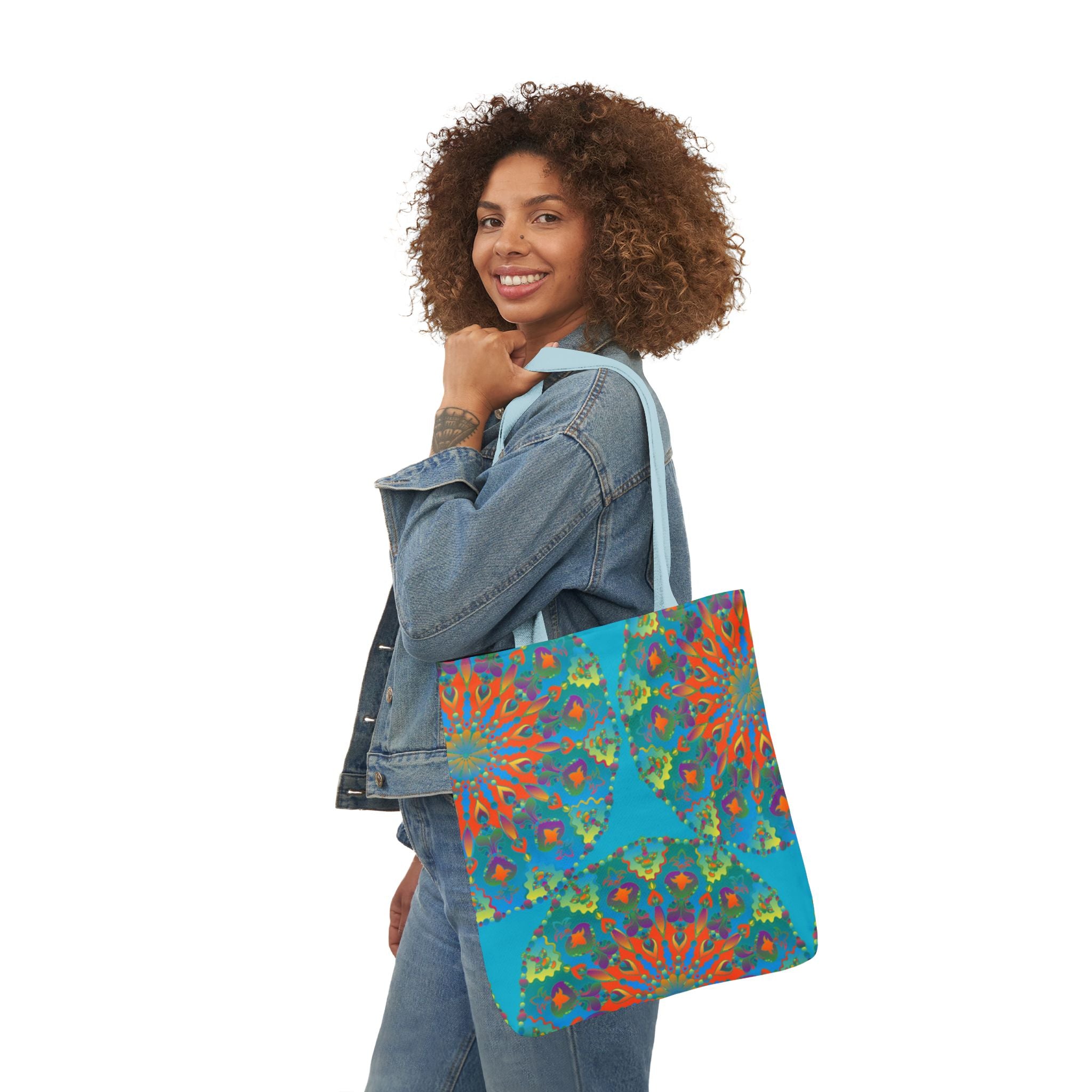 Canvas Tote Bag in Bright Tropical Colors for Summer Fun
