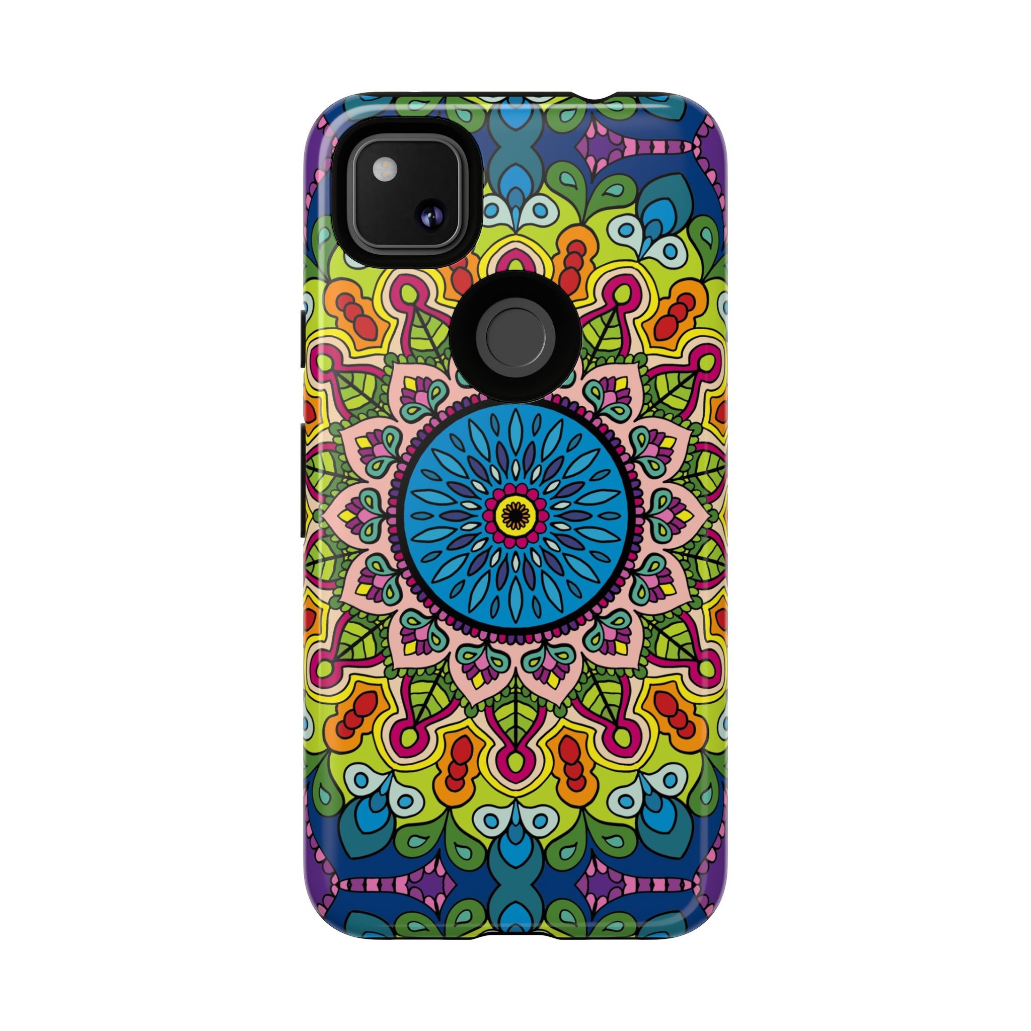 Custodia per telefono Mandala con motivi intricati per uno stile colorato