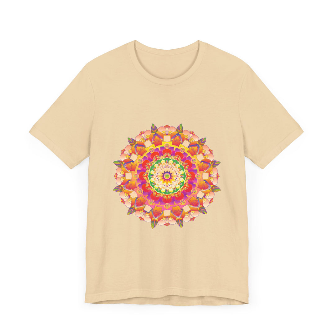 Vibrant Mandala T-Shirt featuring a colorful and intricate design perfect for adding a pop of color to your wardrobe