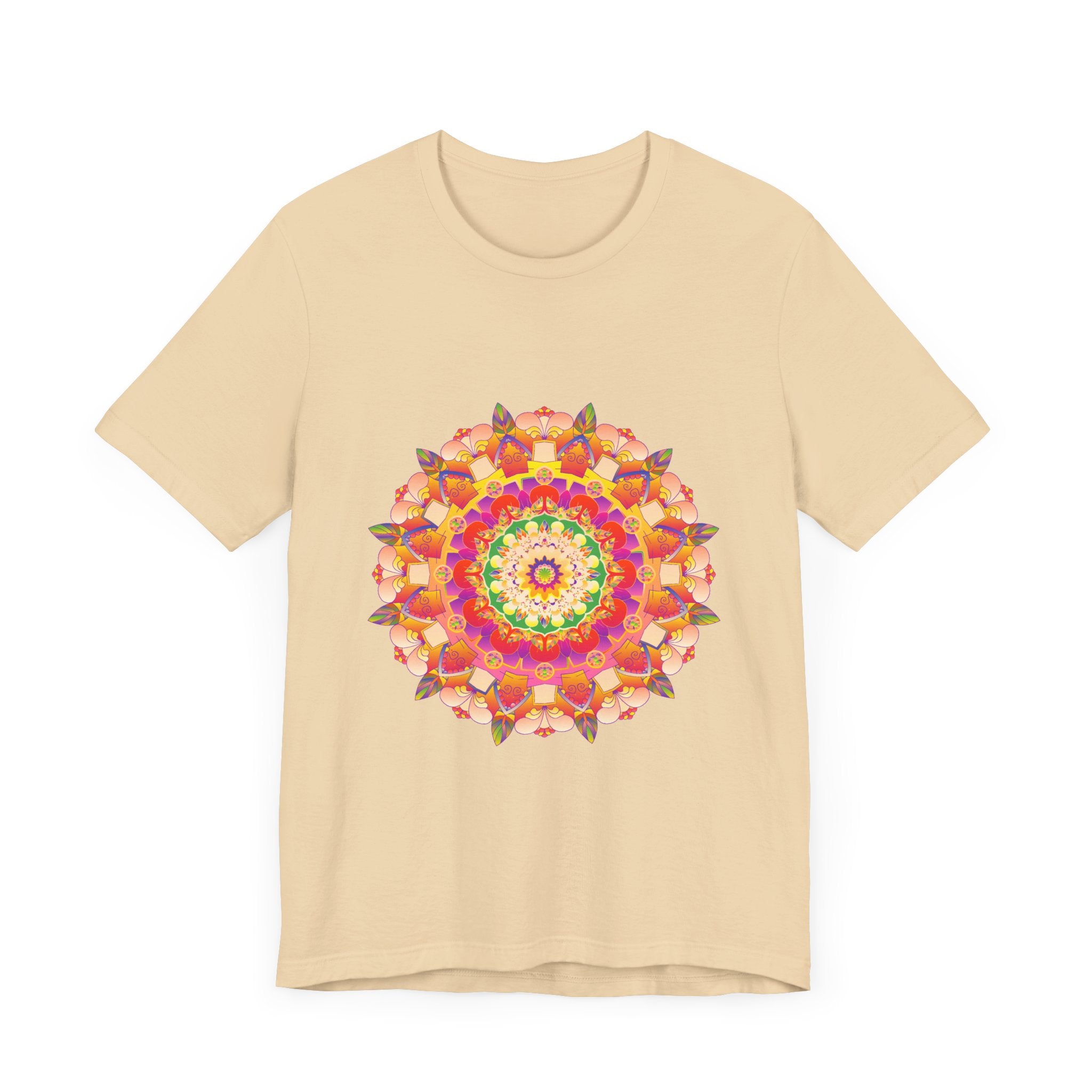 Vibrant Mandala T-Shirt featuring a colorful and intricate design perfect for adding a pop of color to your wardrobe