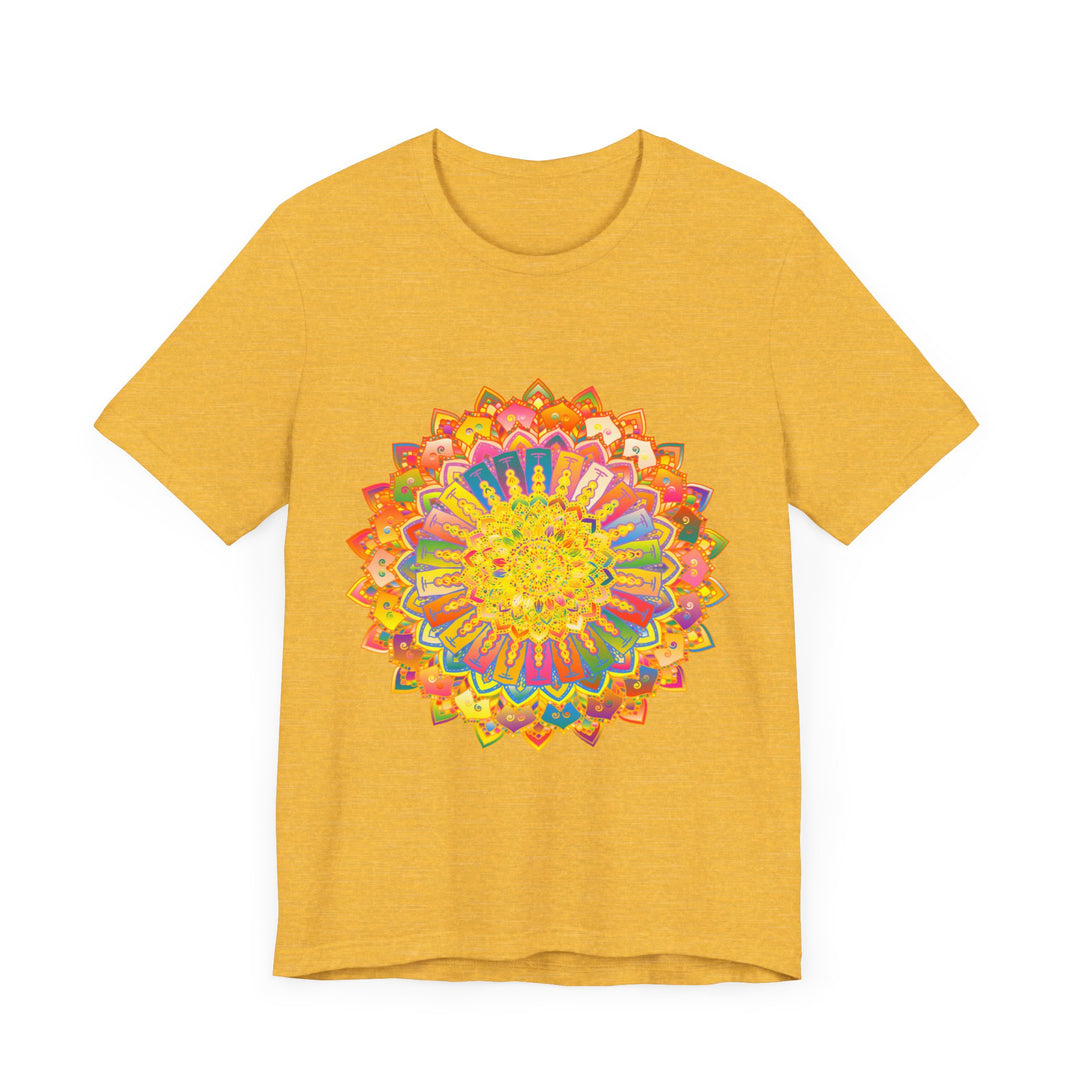 Vibrant and detailed mandala printed tee for a peaceful look