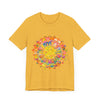 Vibrant and detailed mandala printed tee for a peaceful look