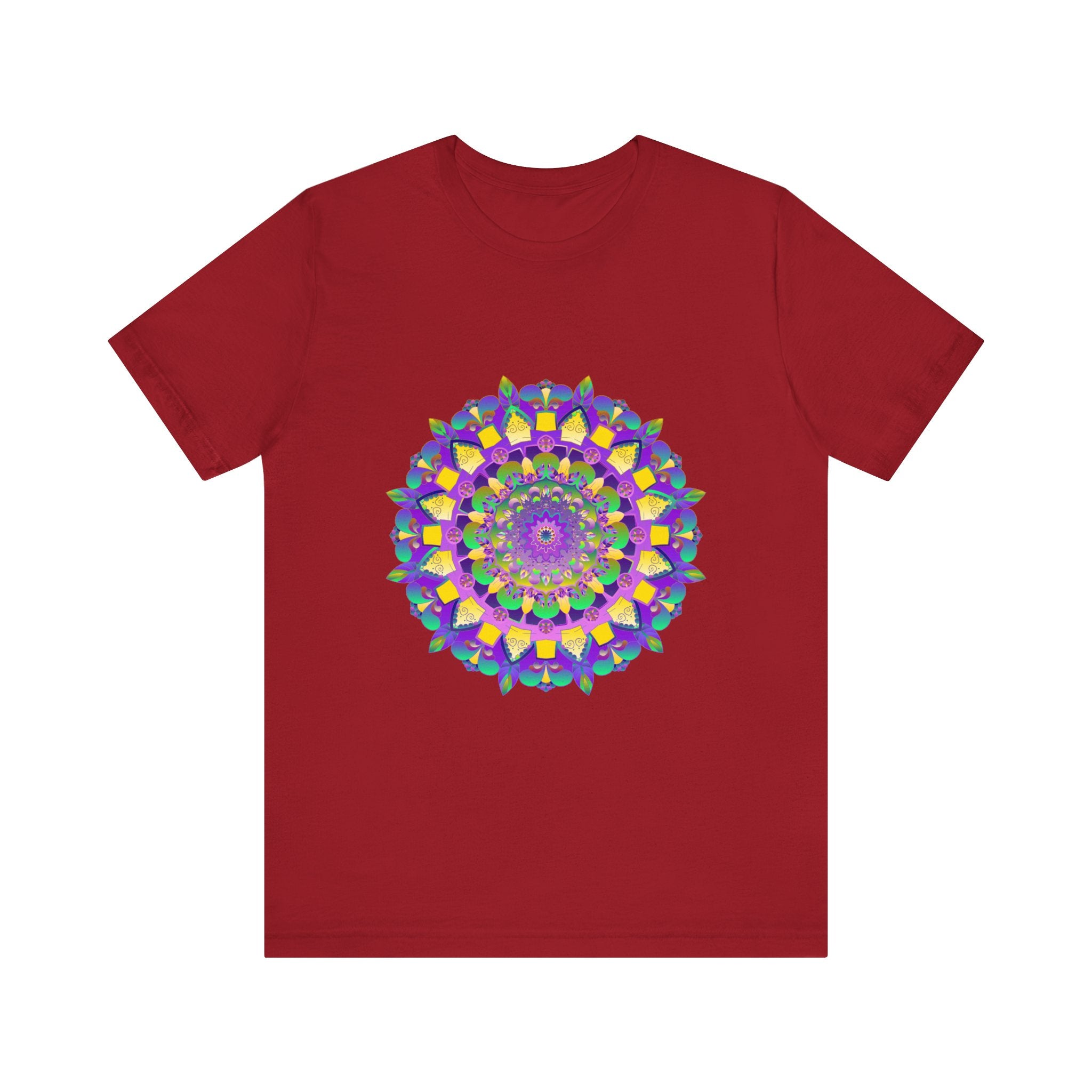 Vibrant Mandala Tee featuring intricate design symbolizing peace, harmony, and spirituality