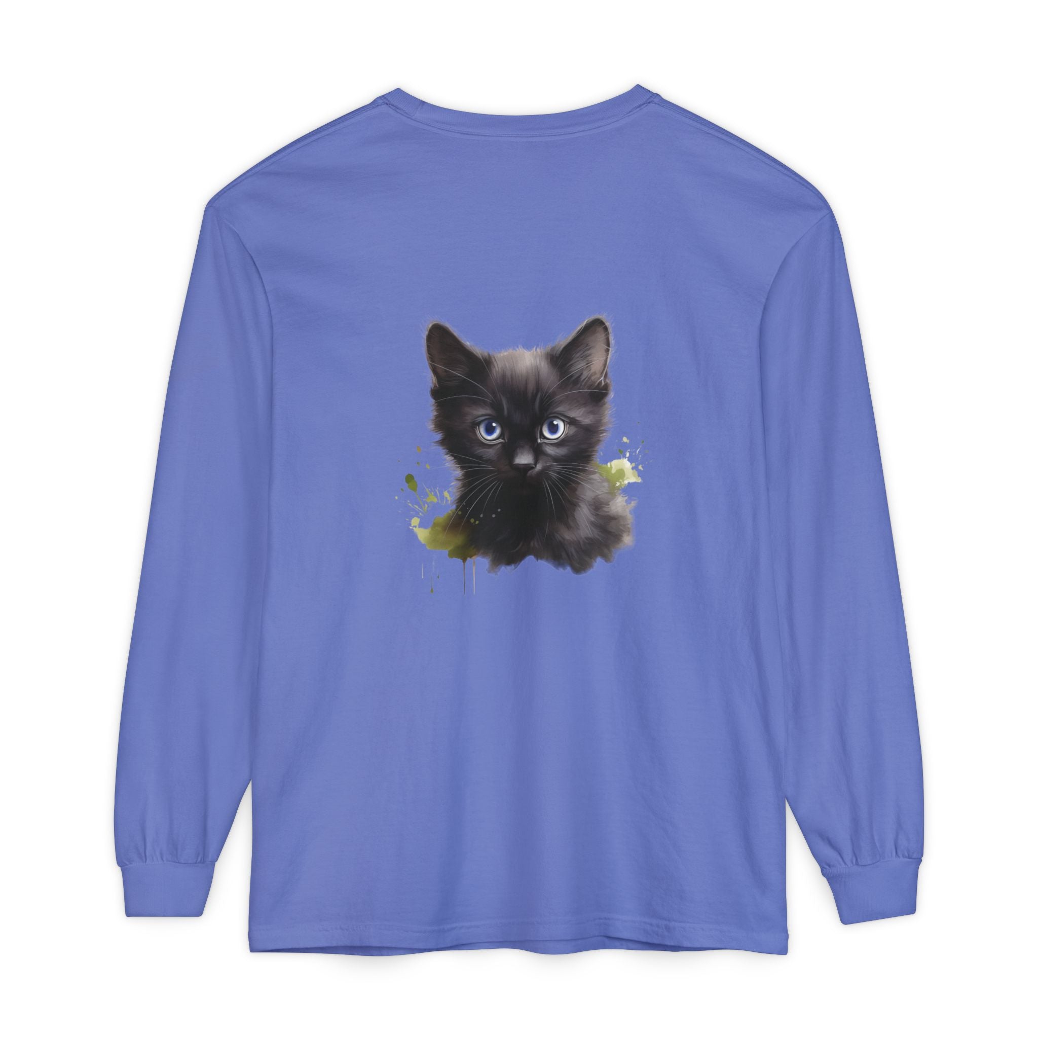 Mystische schwarze Katze – Langarm-T-Shirt