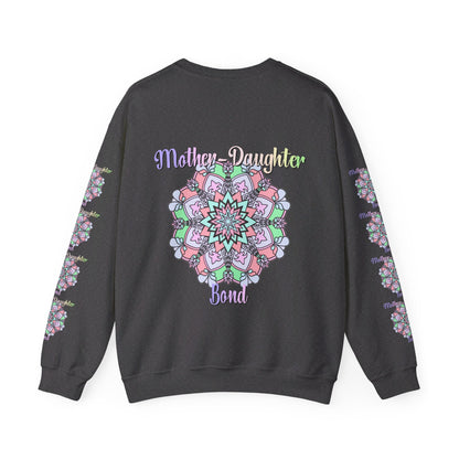 Cozy unisex crewneck sweatshirt featuring 'Mother-Daughter Bond' design, perfect birthday gift for mom