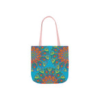 Canvas Tote Bag in Bright Tropical Colors for Summer Fun