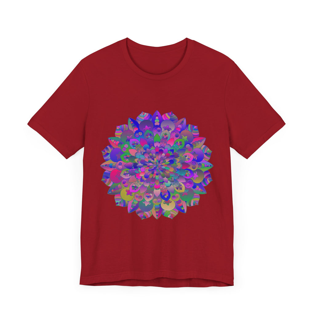 Beautiful Vibrant Mandala T-Shirt featuring intricate spiritual art design