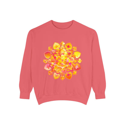 Comfortable and stylish sweatshirt featuring a calming and vibrant mandala print