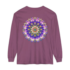Colorful Mandala Long Sleeve T-Shirt - Psychedelic Art image 27