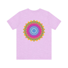 Vibrant mandala T-shirt featuring a beautiful and intricate design representing spiritual peace and tranquility, perfect for yoga and meditation