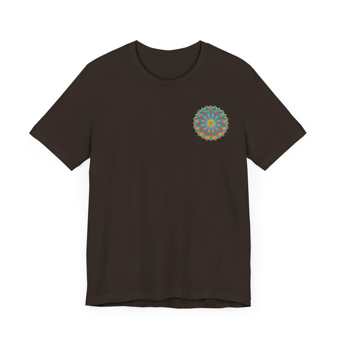 Colorful and intricate Psychedelic Mandala T-Shirt with Spiritual Peace design