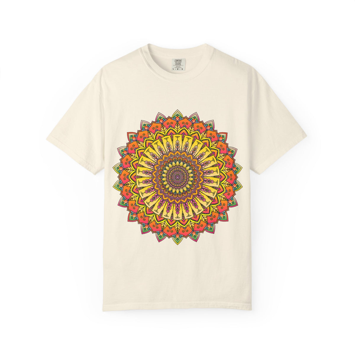 Sunburst Mandala T-Shirt — Vibrant Floral Boho Graphic Tee
