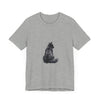 A stylish and cozy black cat silhouette tee, perfect for cat lovers