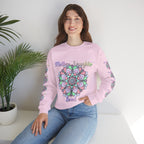 Felpa Girocollo Legame Madre-Figlia — Regalo di Famiglia Mandala Floreale