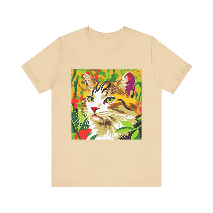 Colorful animal design Savana Cat T-Shirt, a stylish and vibrant top for cat lovers