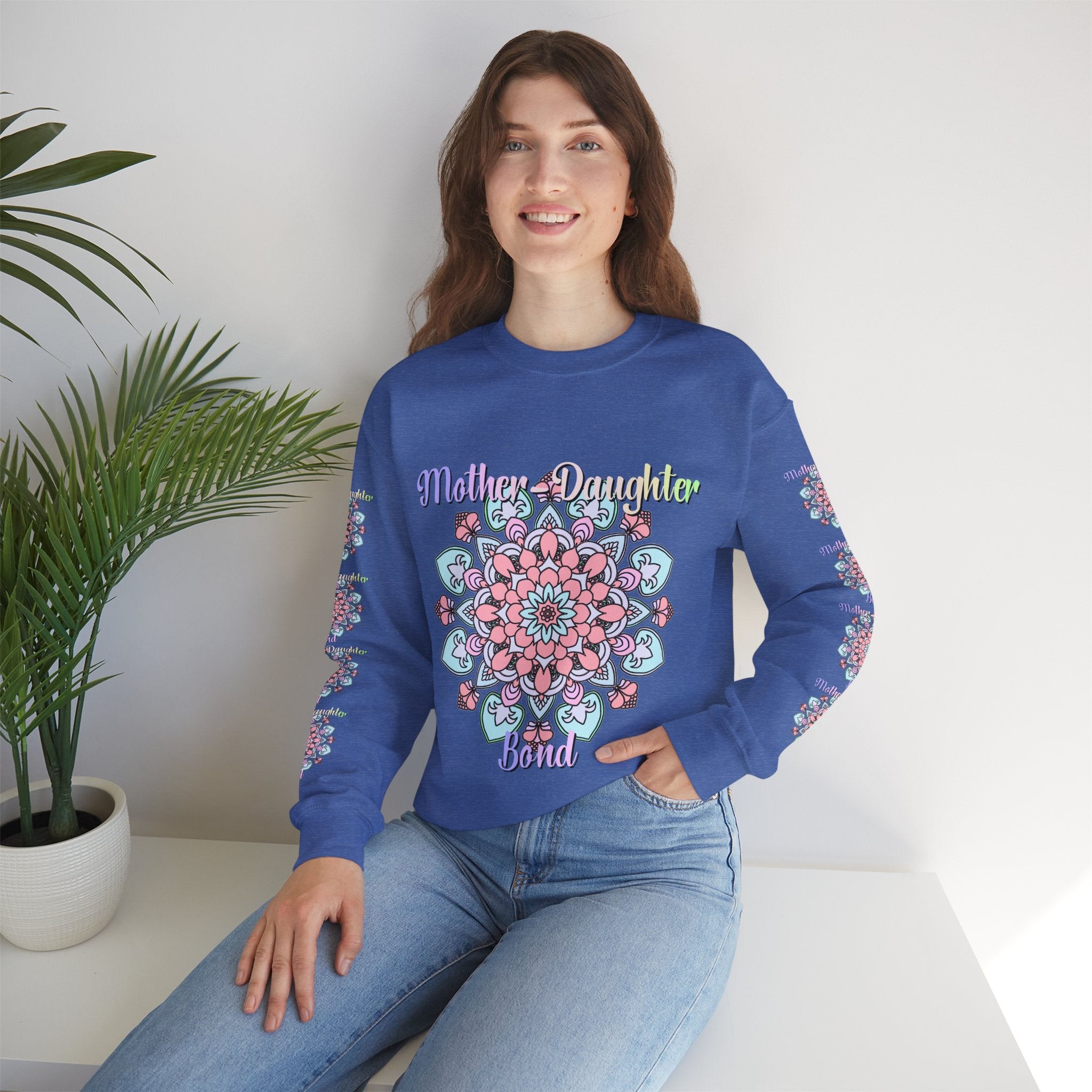 Sweatshirt mit Mandala-Muster zur Feier der Mutter-Tochter-Liebe