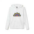 Blululi Mandala Fleece Hoodie in vibrant blue with intricate mandala design