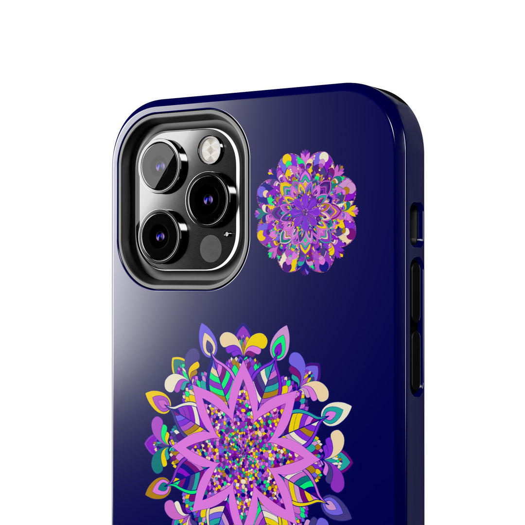 A beautiful and intricate hand-drawn purple mandala art phone case Durable and shock absorbent for ultimate protection