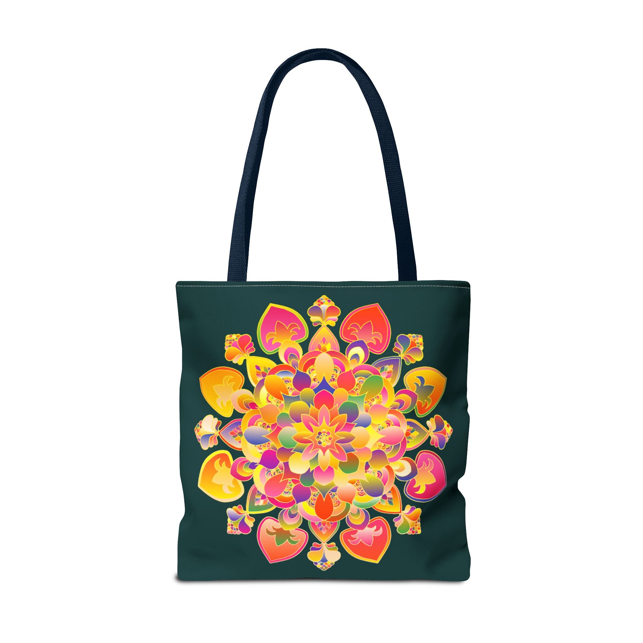 Beautiful Mandala Lotus Tote Bag with vibrant colors and intricate design