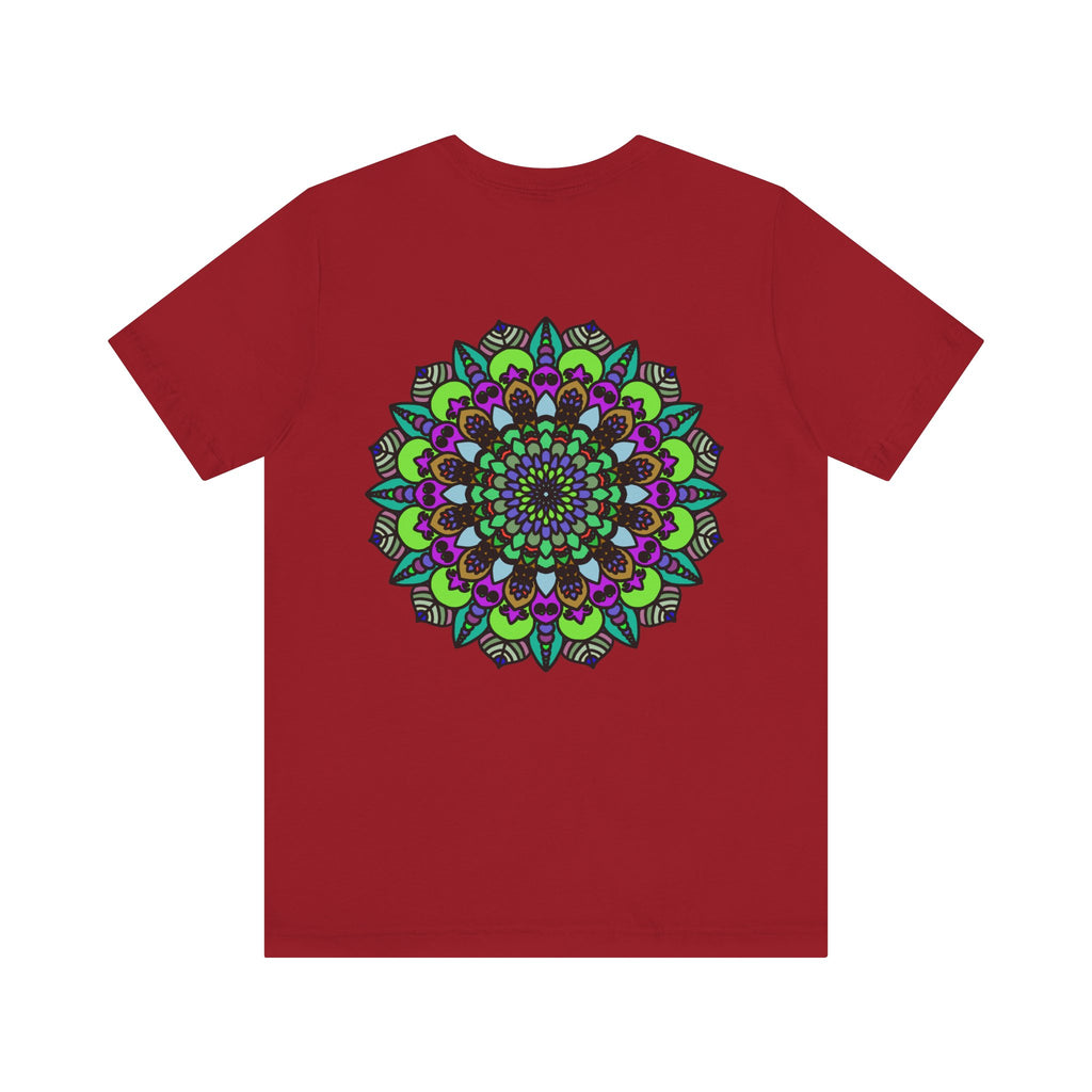 Beautiful Mandala Peace Tee with intricate spiritual design promoting harmony and tranquility