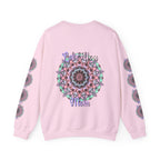 Felpa girocollo ispirata al mandala per mamme in tenui colori pastello