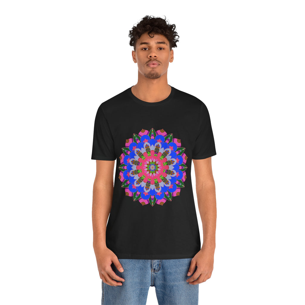 Vibrant and intricate mandala geometric design on a stylish t-shirt