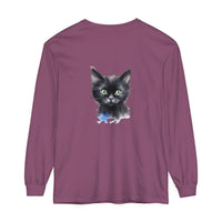 Black Cat Watercolor Unisex T-Shirt featuring a beautiful hand-painted feline design