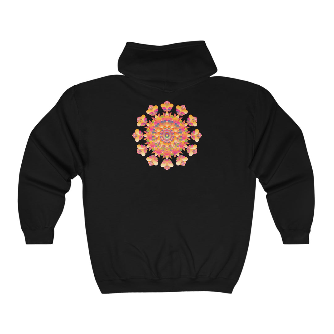 Hoodie adorned with a mesmerizing and colorful mandala design