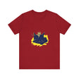 Black Cat Mystery - Street Art T-Shirt featuring a mysterious black cat design on a high-quality, comfortable black t-shirt