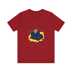 Black Cat Mystery - Street Art T-Shirt featuring a mysterious black cat design on a high-quality, comfortable black t-shirt