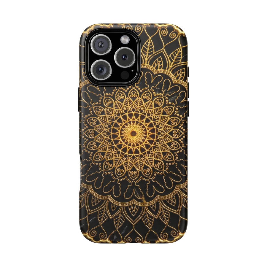 Mandala Gold Handyhülle — Robuste magnetische iPhone-Hülle