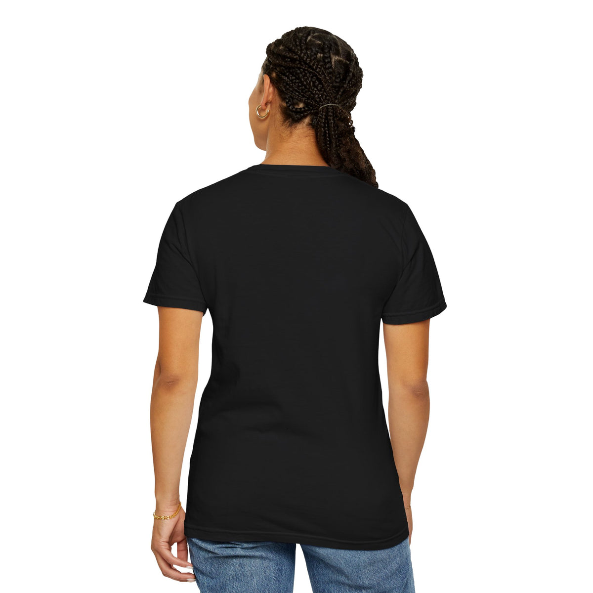 Moonlit Cat T-Shirt — Night Sky Crescent Moon Graphic Tee EU