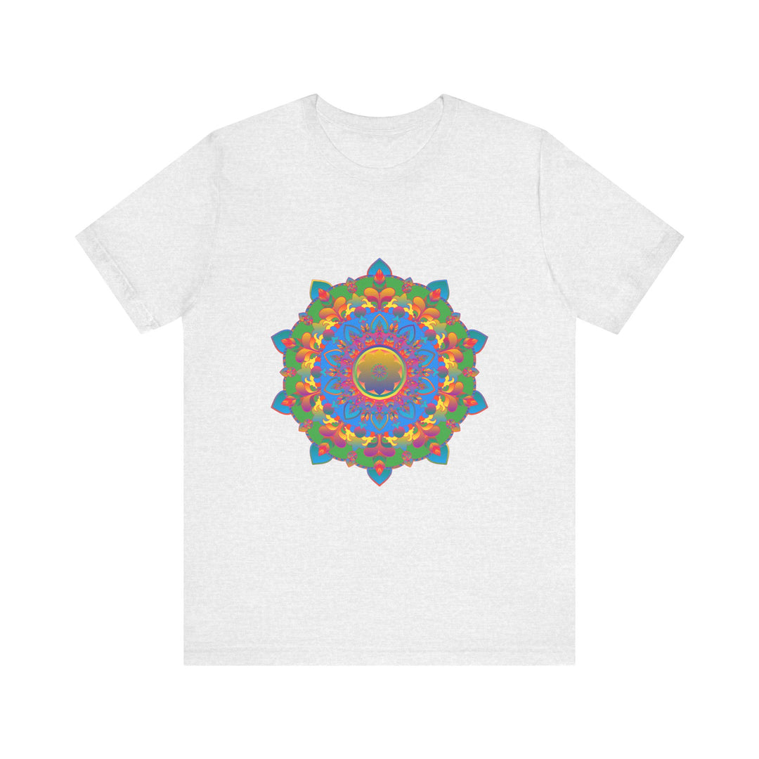 Colorful Mandala T-Shirt with an intricate and vibrant design, perfect for adding a pop of color to your wardrobe