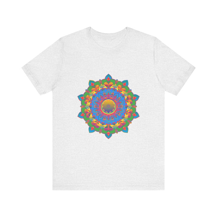 Colorful Mandala T-Shirt with an intricate and vibrant design, perfect for adding a pop of color to your wardrobe