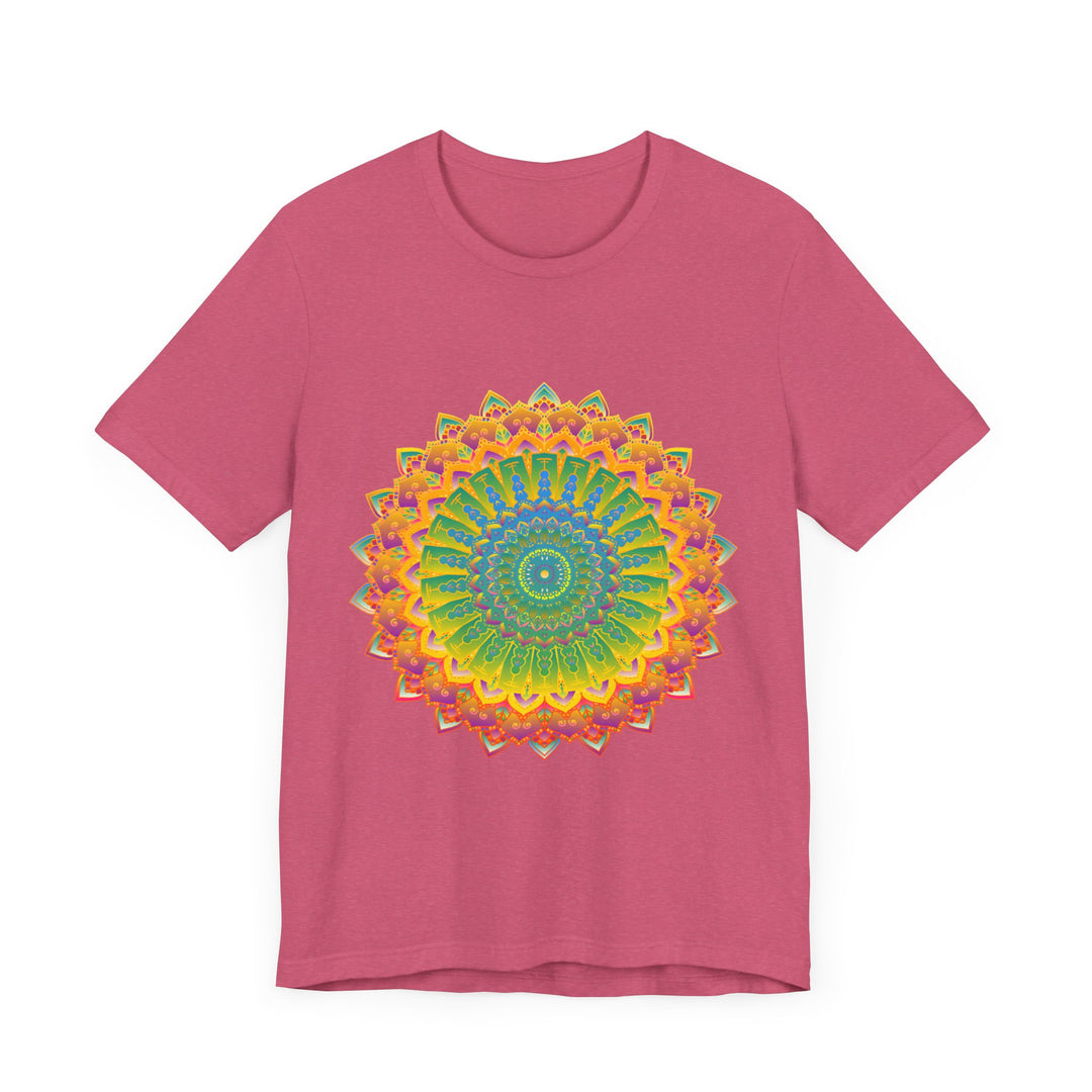 Beautiful and colorful Vibrant Mandala Tee with intricate art and design