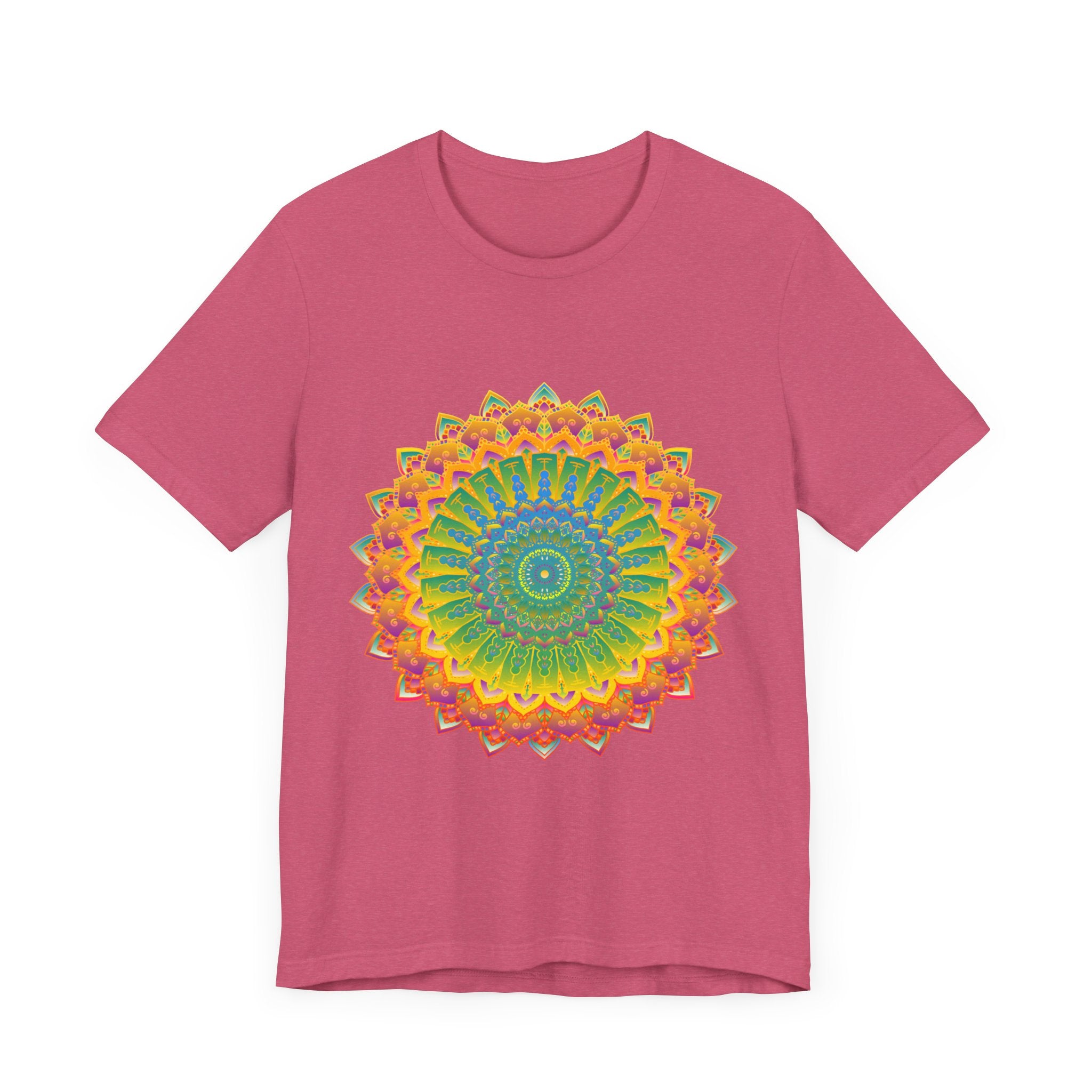 Beautiful and colorful Vibrant Mandala Tee with intricate art and design