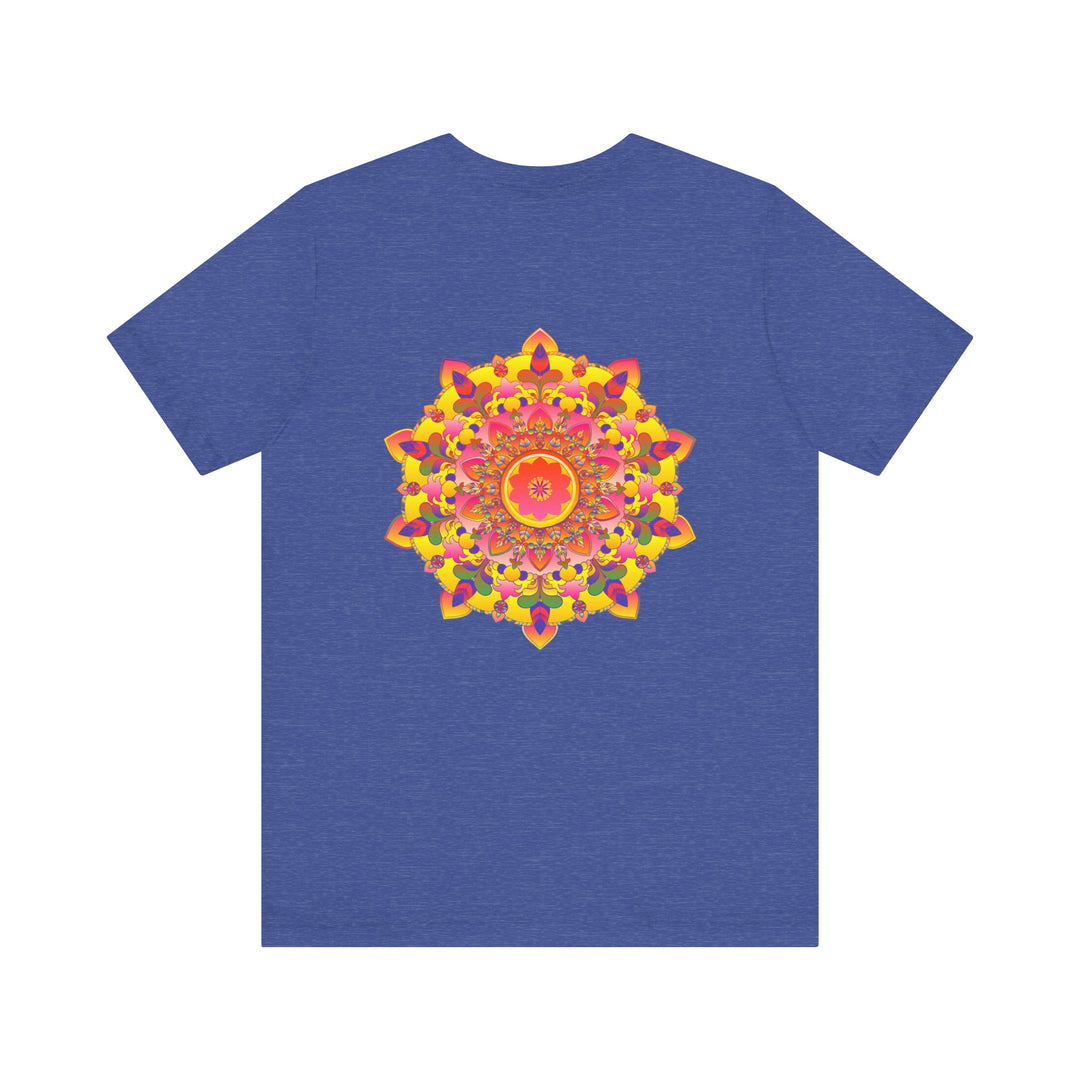 Vibrant Mandala Tee featuring a colorful spiritual design for peace and harmony