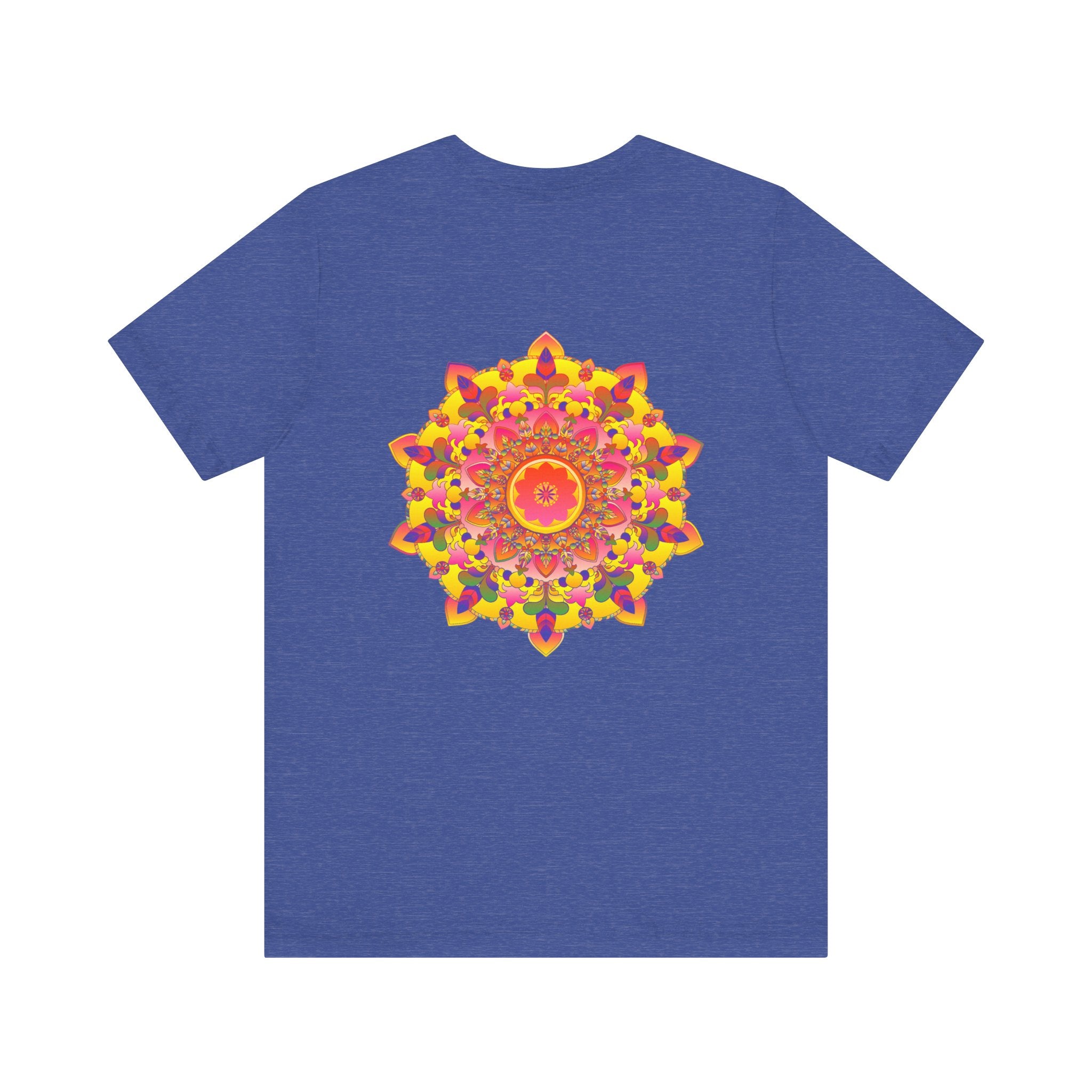 Vibrant Mandala Tee featuring a colorful spiritual design for peace and harmony