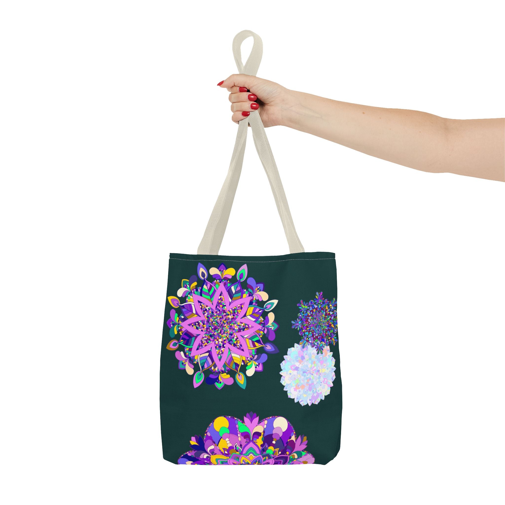 Beautiful mandala print tote bag, perfect for carrying your essentials in style