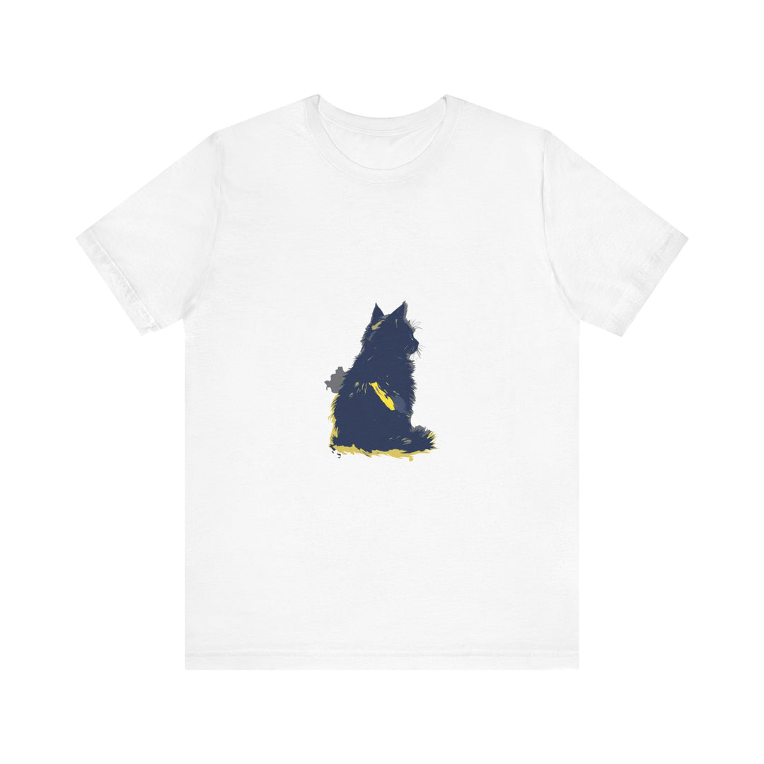 Blue Cat Mystery T-Shirt - Cool Cat Design - Stylish and fun shirt featuring a mysterious blue cat illustration