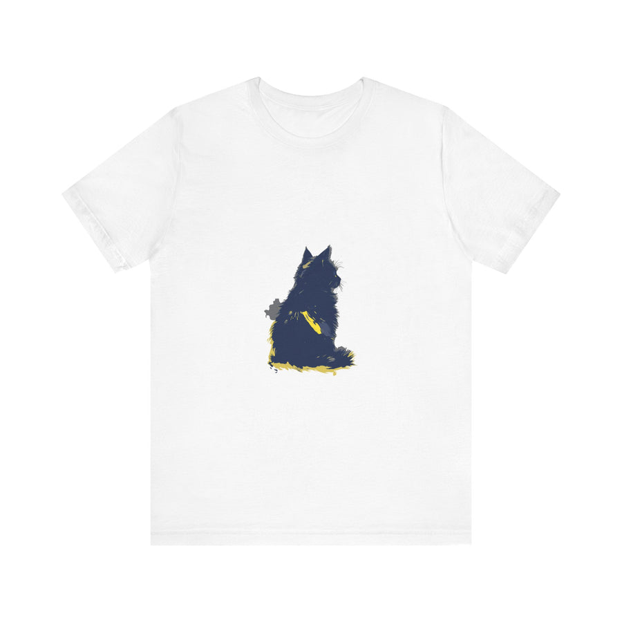 Blue Cat Mystery T-Shirt - Cool Cat Design - Stylish and fun shirt featuring a mysterious blue cat illustration