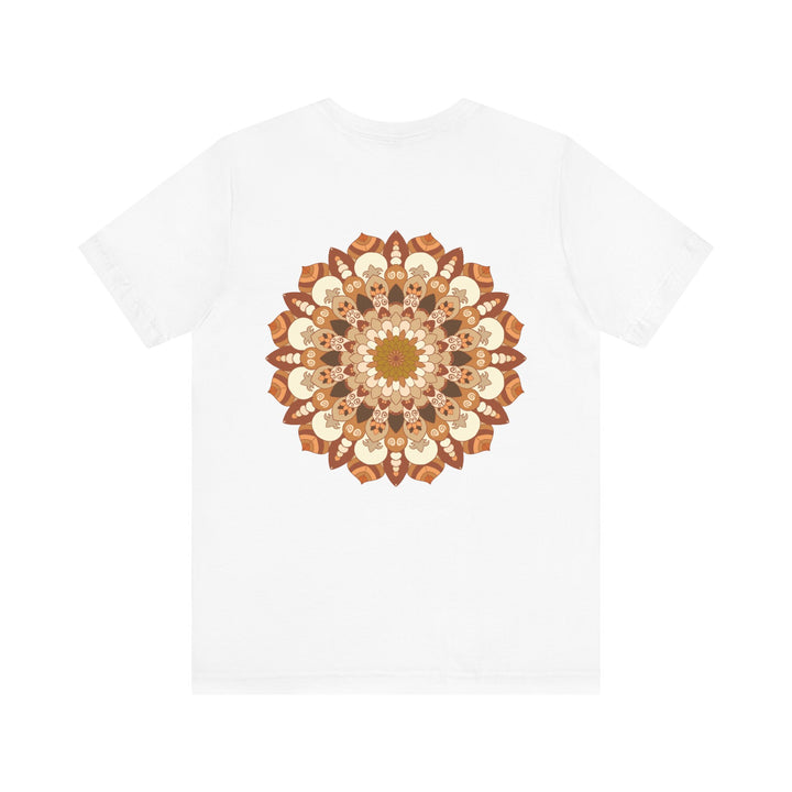 Colorful mandala tee shirt featuring intricate design for spiritual peace and harmony