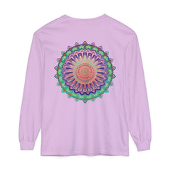 Colorful and intricate mandala design long sleeve t-shirt for both men and women