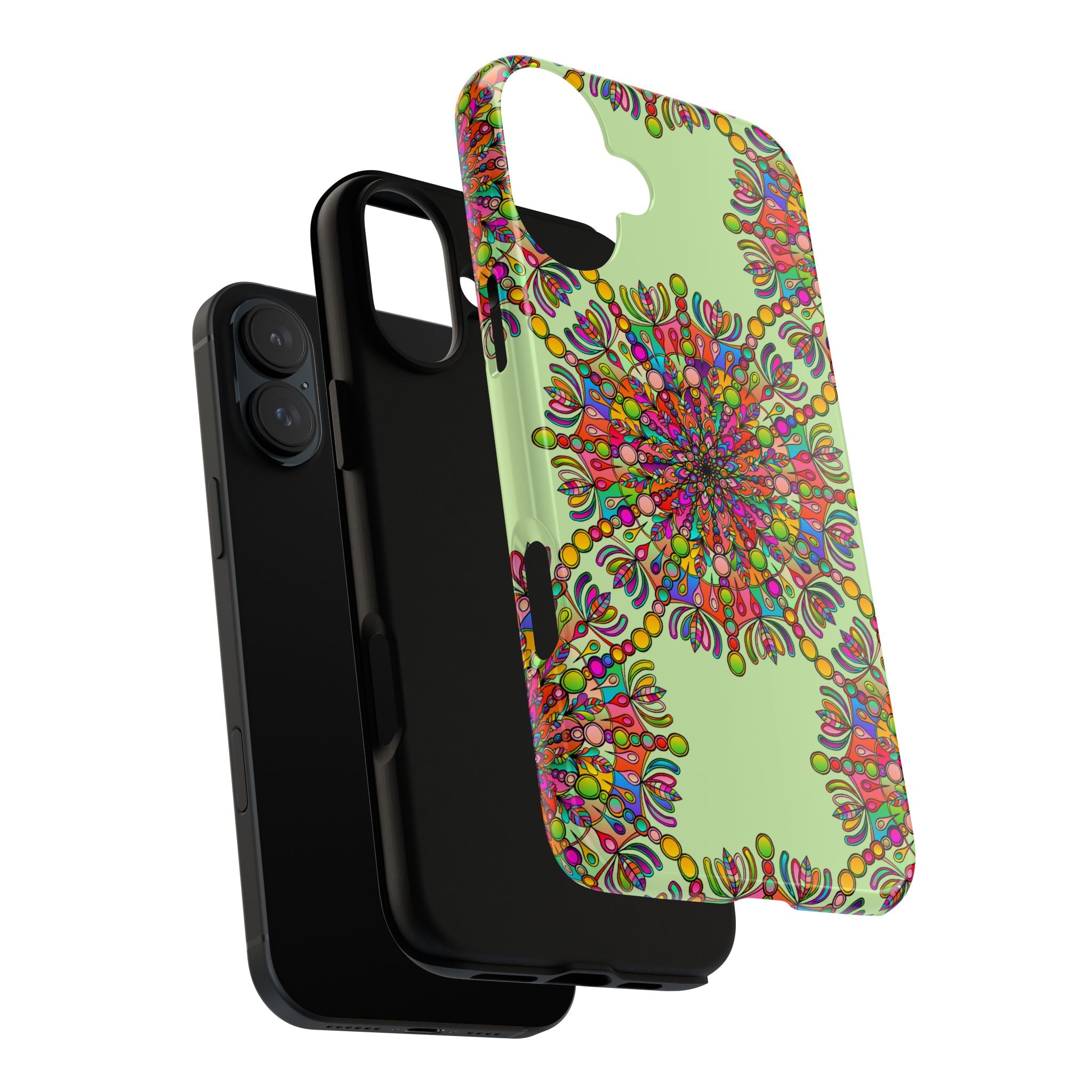 Custodia Vibrant Mandala per iPhone e Google Pixel | Custodie resistenti