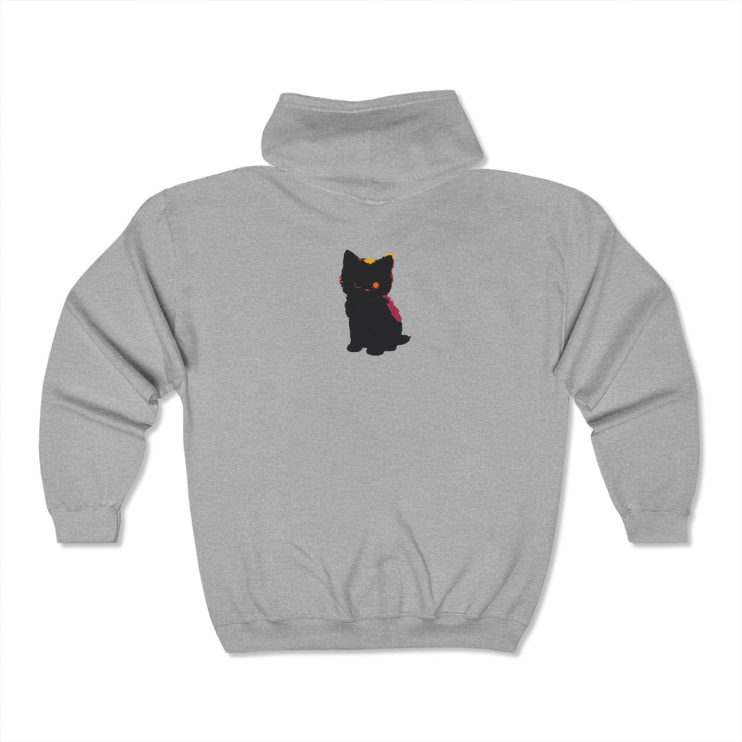 Hoodie featuring a mystical and enchanting watercolor black cat